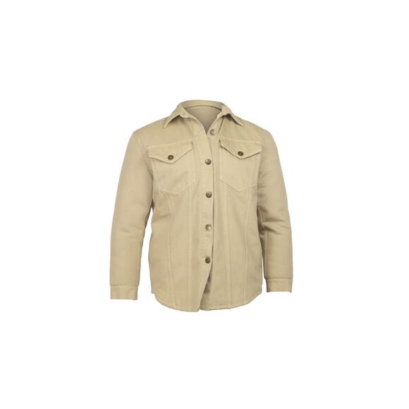 Nanushka Lined Faux Shearling Jacket in Beige Cotton - Picture 1 of 4